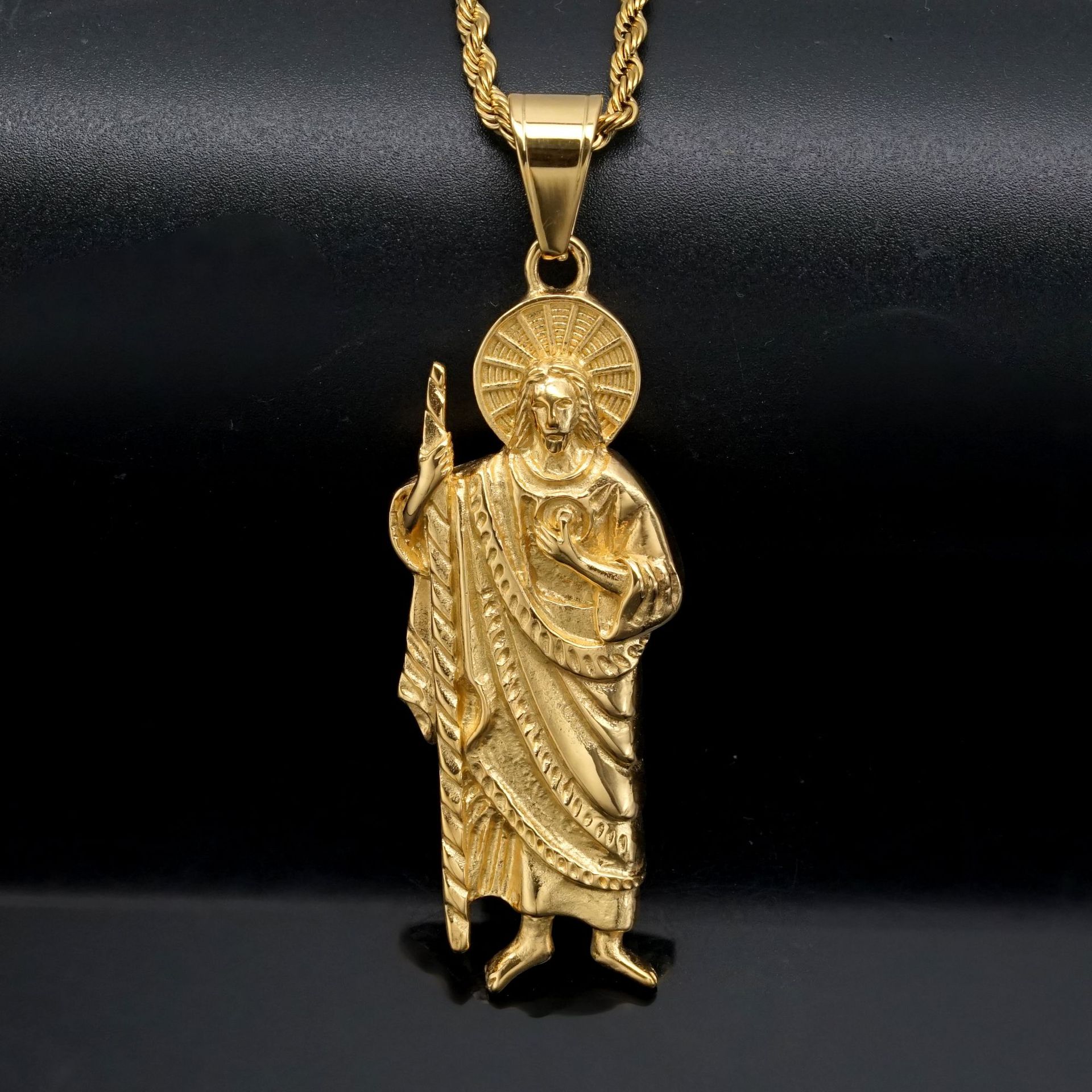 Jewelry Making Singapore - San judas tdeo-ステンレス鋼のネックレスのペンダント,ジュエリー作り,santa muerte,316l