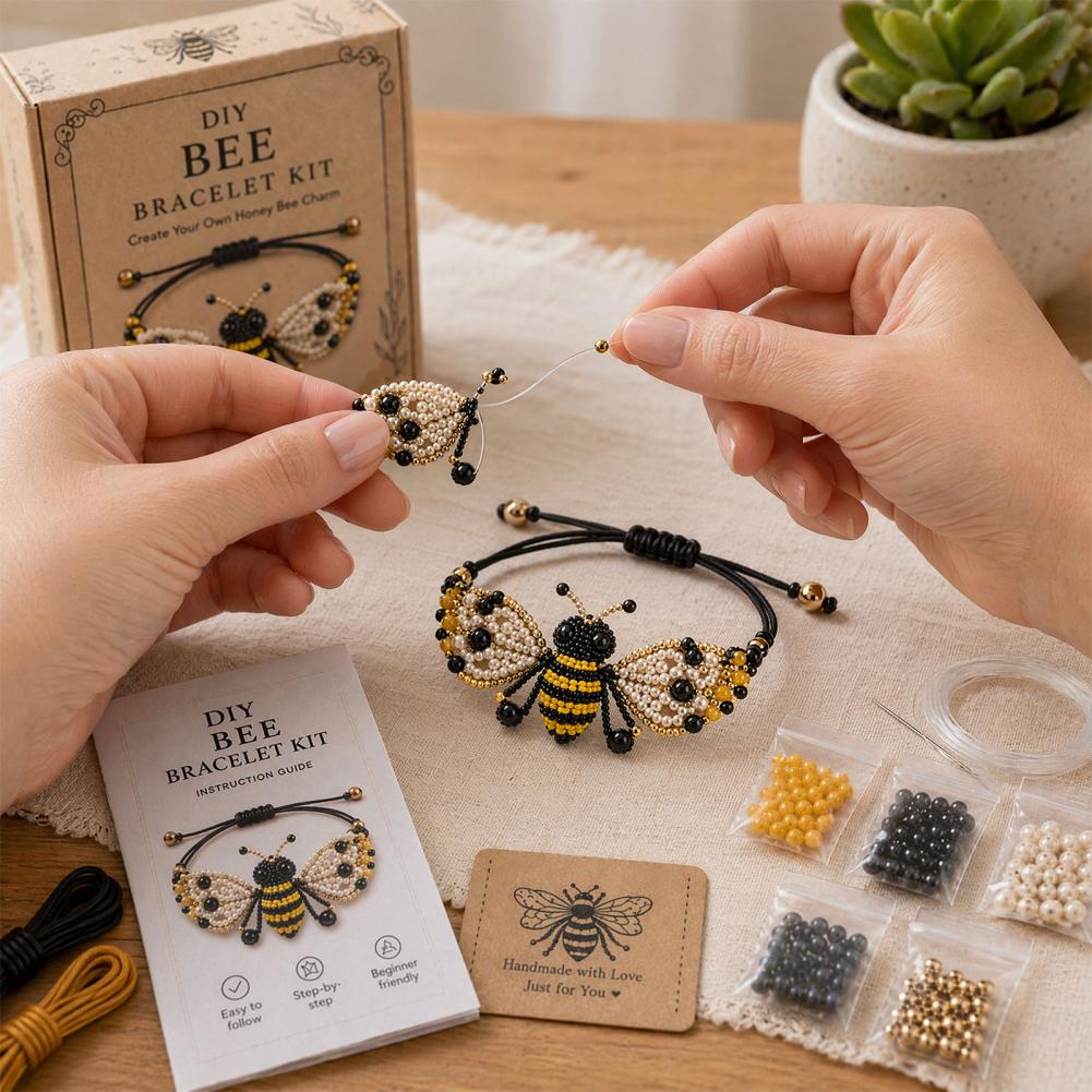 Jewelry Making Diy Kit - 動物DIYビーズブレスレット作成キット かわいいチャーム ジュエリークラフトセット 創造的な友情ブレスレット 女の子・ティーン向けギフト