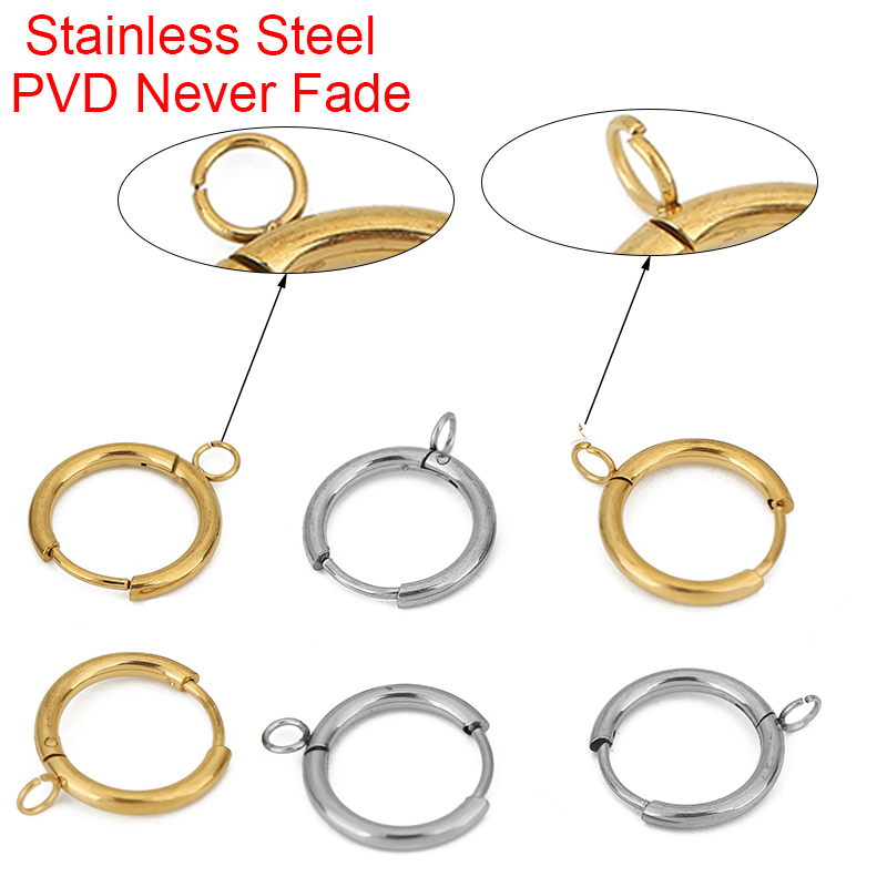 Jewelry Making Articles - 10 個 PVD ​​決してフェードイヤリングフック作る 16 ミリメートル低刺激性ステンレス鋼イヤリングクラスプワイヤージュエリー所見用品