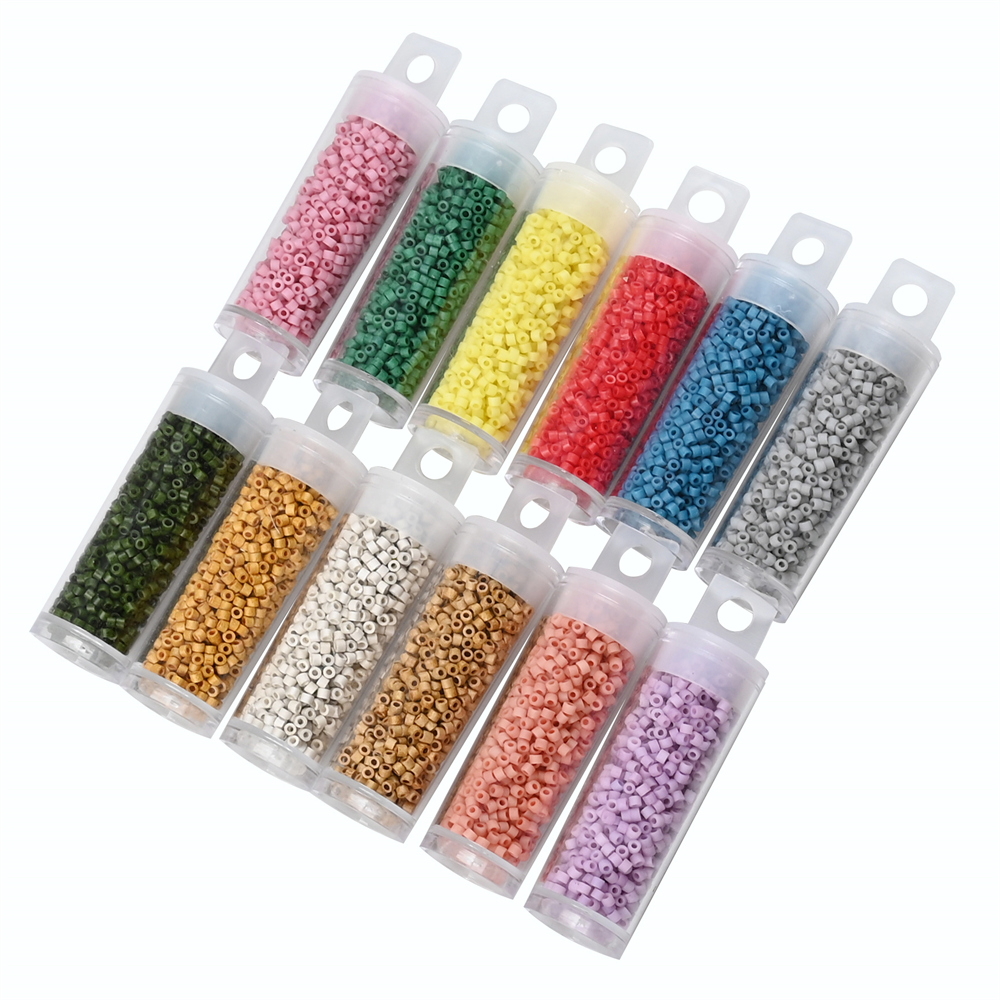 Seed Bead Tube - 10 グラム日本つや消し小さなガラスビーズ 10/0 カラフルなマットガラスミニビーズジュエリー作成 DIY 縫製アクセサリービーズ