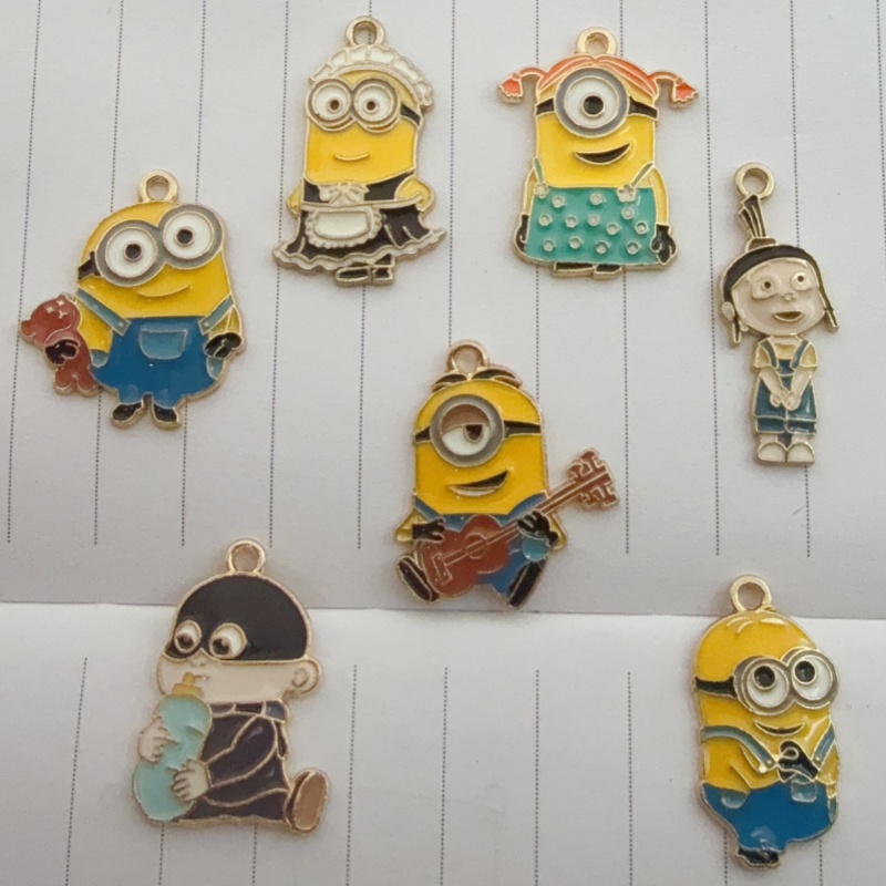 Jewelry Making Pendants - 10個入り合金製ドリップオイル漫画ペンダント、DIYジュエリー製作イヤリング、キーホルダーアクセサリー