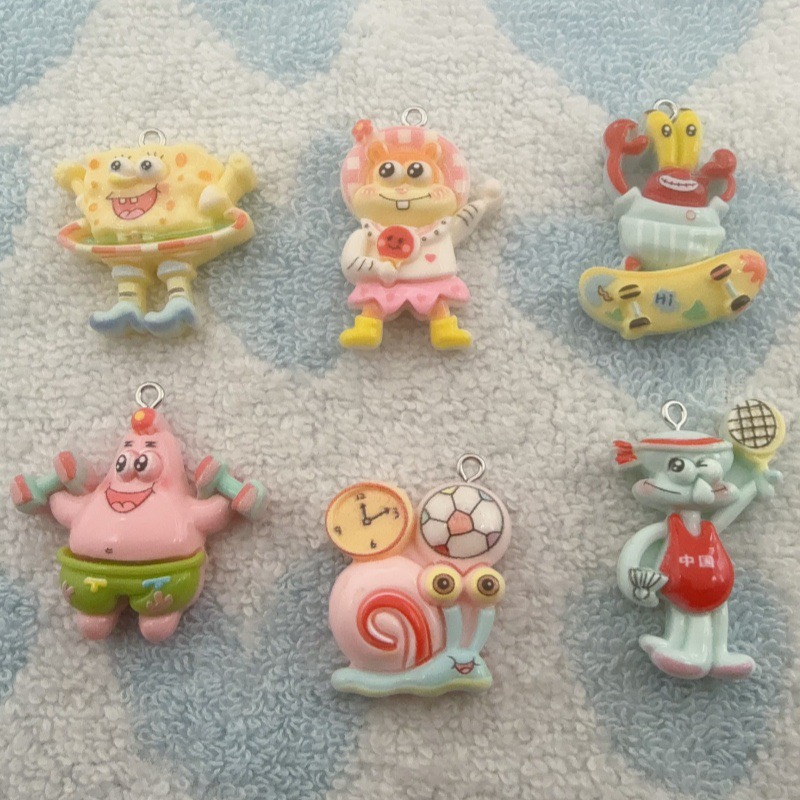 Jewelry Making Pendants - 10個入り漫画風樹脂ペンダント、DIYジュエリー製作イヤリング、キーホルダーアクセサリー