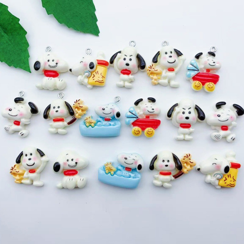 Jewelry Making Pendants - 12個入り樹脂製漫画犬ペンダント、DIYジュエリー製作イヤリング、キーホルダーアクセサリー