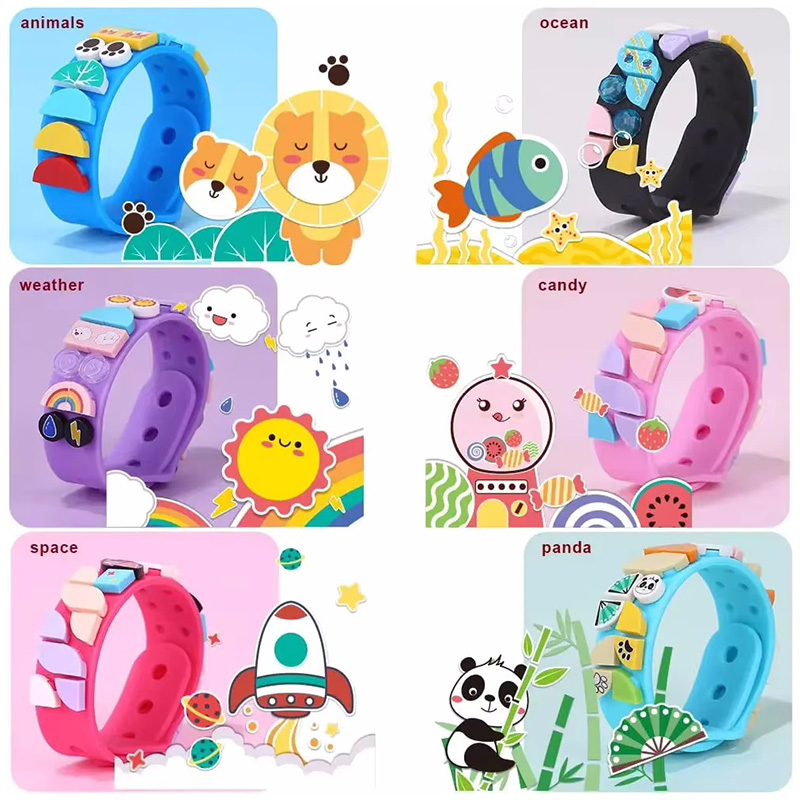 Jewelry Making Diy Kit - 6 ピース/セット子供ビルディングブロックドットブレスレット DIY クリエイティブクラフト友情ブレスレット作成キット子供の誕生日ホリデーギフト