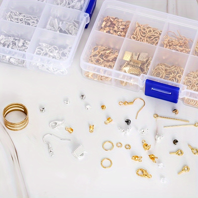 Jewelry Making Diy Kit - 1420個入り 1箱 ジュエリーパーツセット イヤリング製作キット ロブスタークラスプ オープンジャンプリング