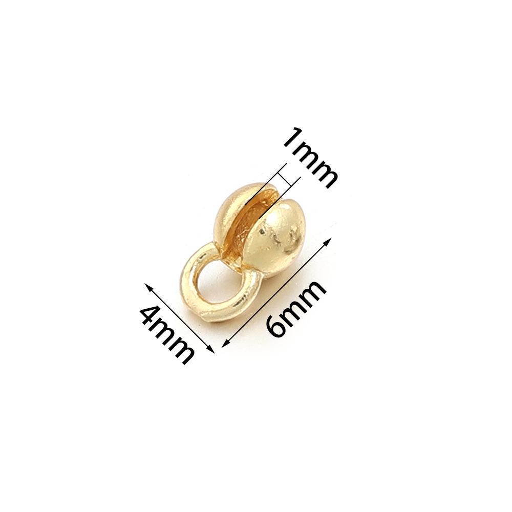 10個入り 18K金メッキ クリンプビーズ ジュエリー用 ク - Jewelry Making Parts のレビューと価格
