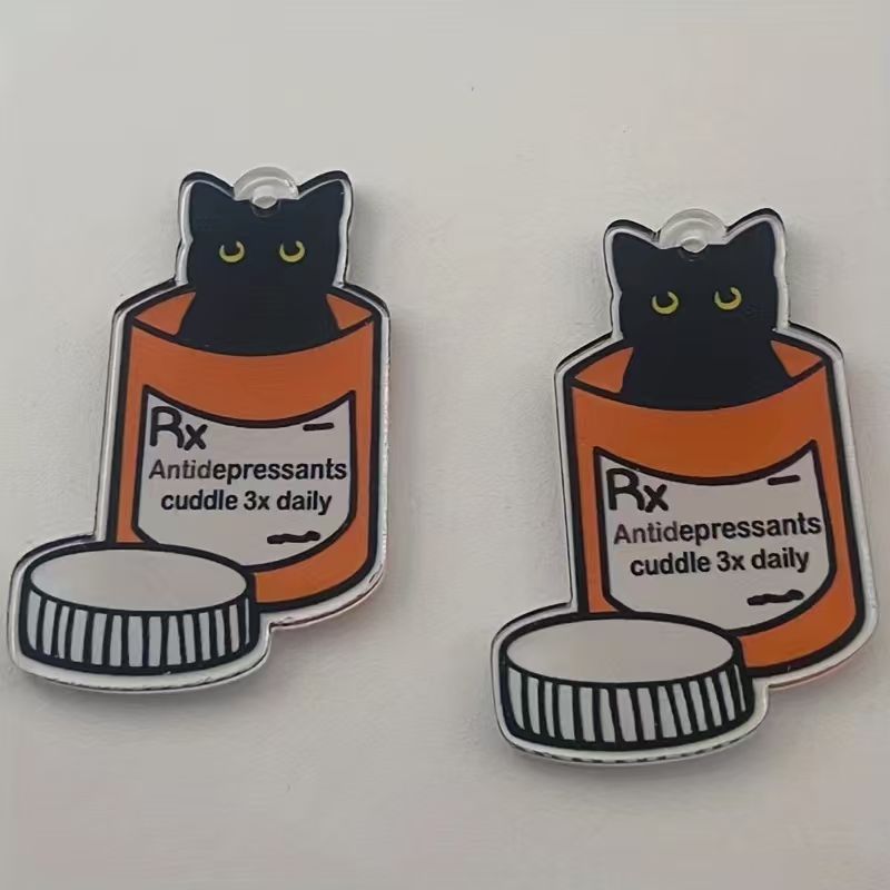 10個のアクリル製薬用猫ペンダント、DIYジュエリー作り用イ - Jewelry Making Pendants のレビューと価格