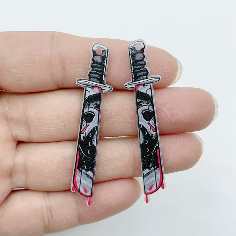 アクリル製ジュエリー10個 ハロウィンペンダント DIYイヤ - Jewelry Making Pendants のレビューと価格