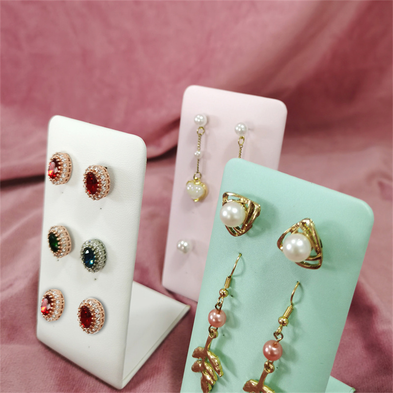 6色L字型6ペアスタッドピアスディスプレイスタンドジュエリー - Jewelry Making Table のレビューと価格