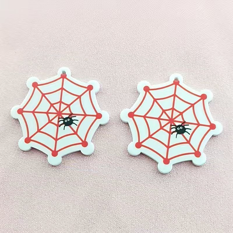 10個のアクリルハロウィンスパイダーペンダント、DIYジュエ - Jewelry Making Pendants のレビューと価格