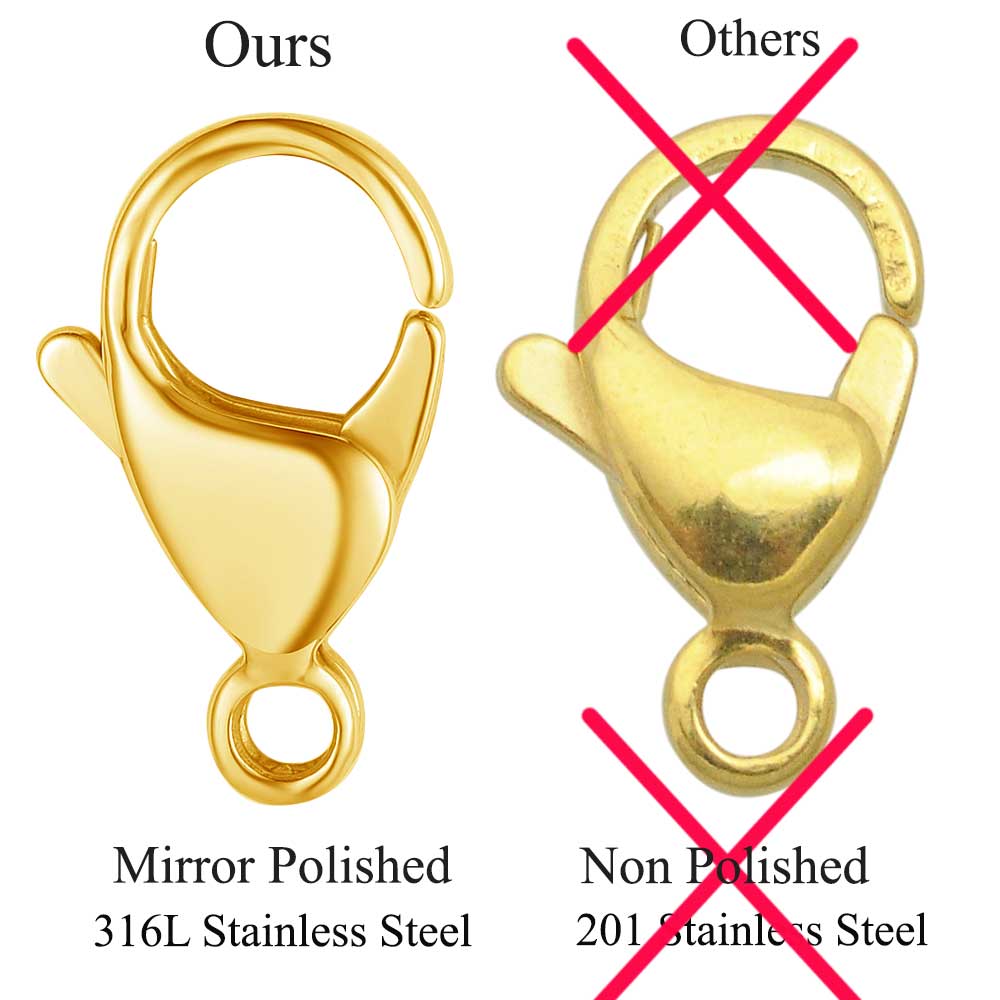 20/30/40 316Lステンレス鋼ロブスタークラスプ卸売 - Jewelry Making Parts のレビューと価格