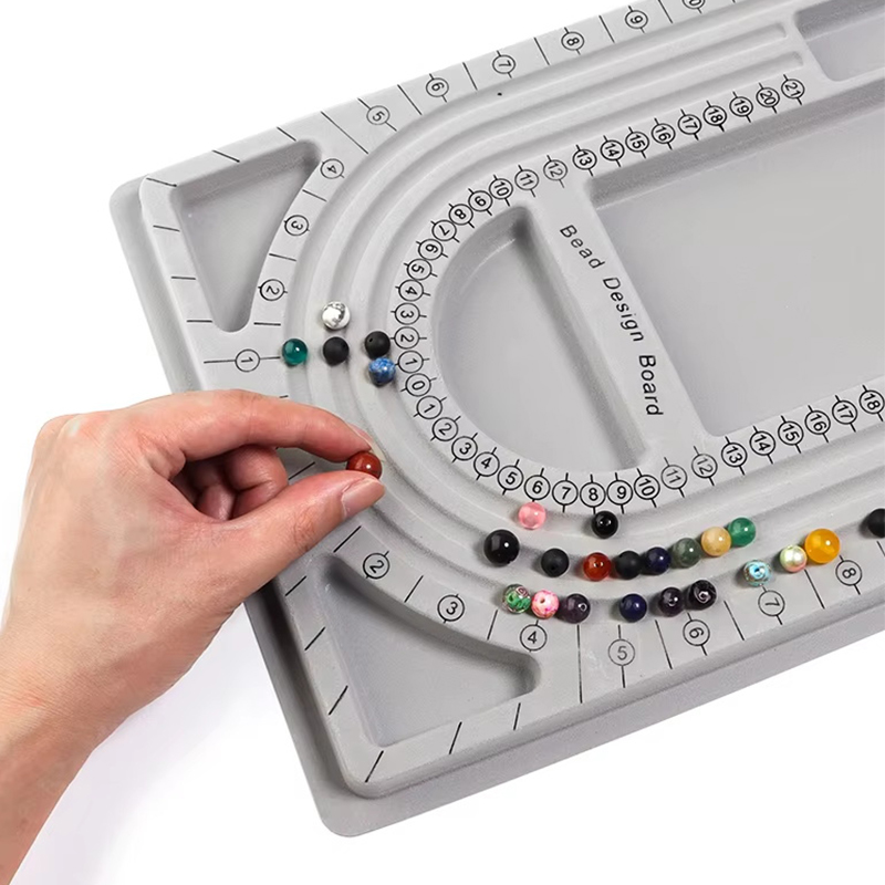 1PC グレー植毛ビーズボードブレスレットネックレスビーズオ - Jewelry Making Table のレビューと価格