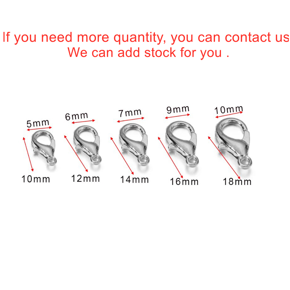 10 ピース/ロット複数のサイズのロブスタークラスプネックレ - Jewelry Making Hobby のレビューと価格