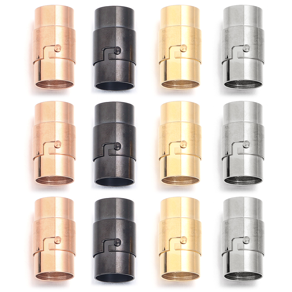 1 個の強力な磁気クラスプとロック機構付きレザーコードエンド - Jewelry Making Parts のレビューと価格