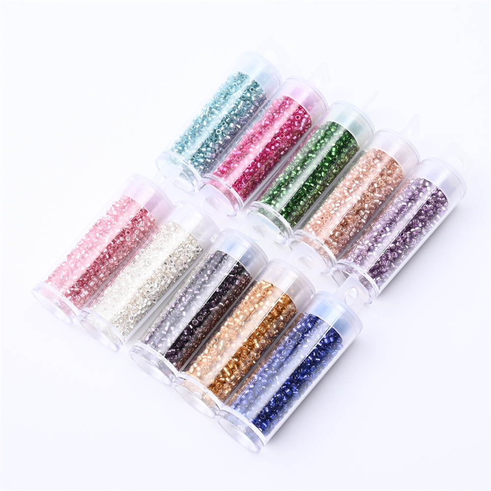 2 ミリメートルシルバーカラー内側ミニ日本ビーズガラスクラフ - Seed Bead Tube のレビューと価格