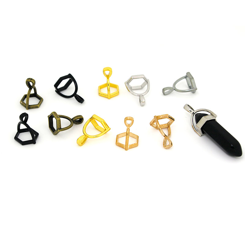 20 個六角形の宝石キャップ天然石クリスタル柱ペンダントキャ - Jewelry Making Parts のレビューと価格