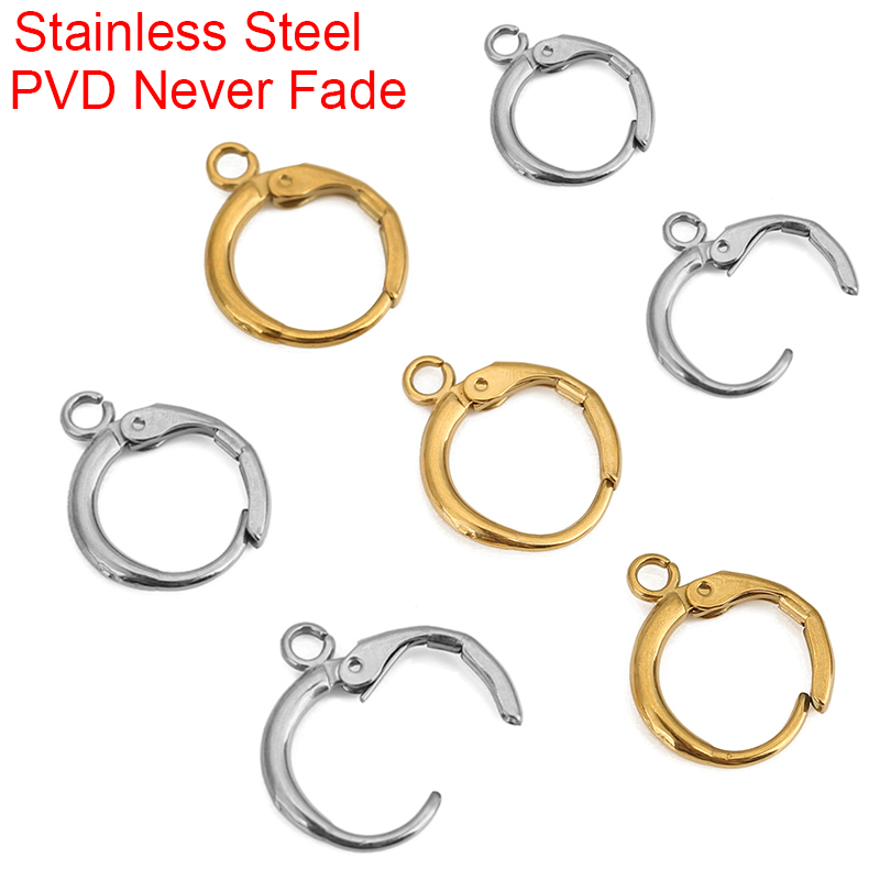 10 個 PVD ​​色褪せないステンレス鋼のイヤリングフッ - Jewelry Making Parts のレビューと価格