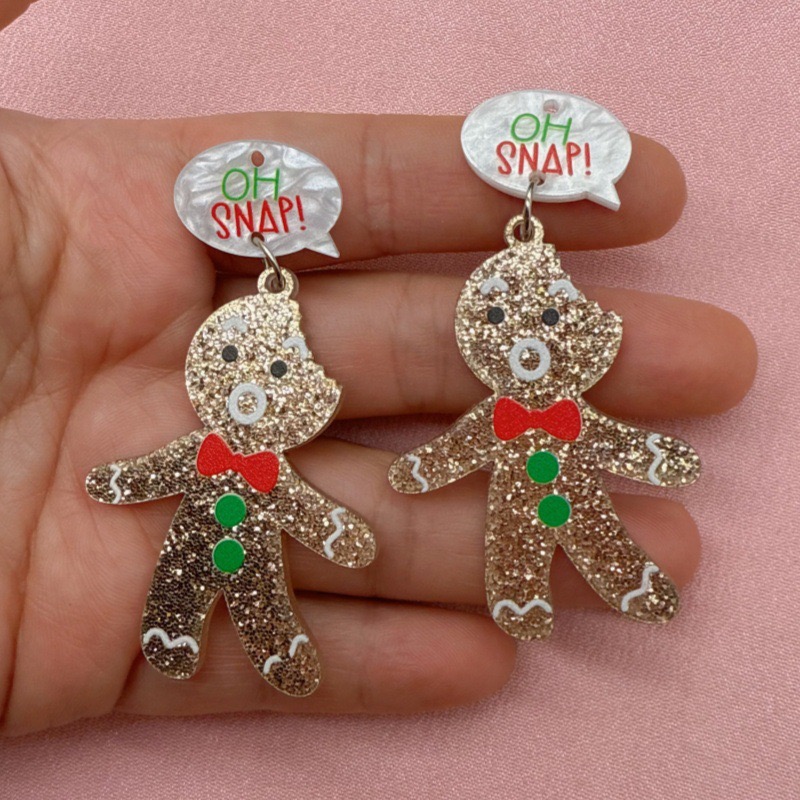 10個のかわいいクリスマスジンジャーブレッドマンペンダント、 - Jewelry Making Pendants のレビューと価格