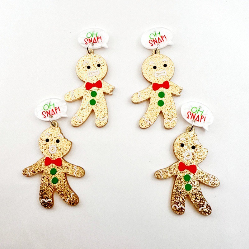 10個のかわいいクリスマスジンジャーブレッドマンペンダント、 - Jewelry Making Pendants のレビューと価格