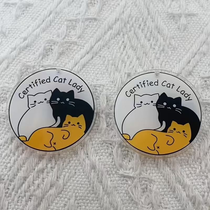 10個のアクリル製のかわいい猫ペンダント、DIYジュエリー作 - Jewelry Making Pendants のレビューと価格