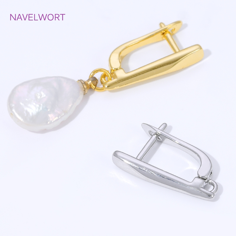 18K ゴールドメッキの滑らかなイヤリングフック、イヤリング - Jewelry Making Kit のレビューと価格