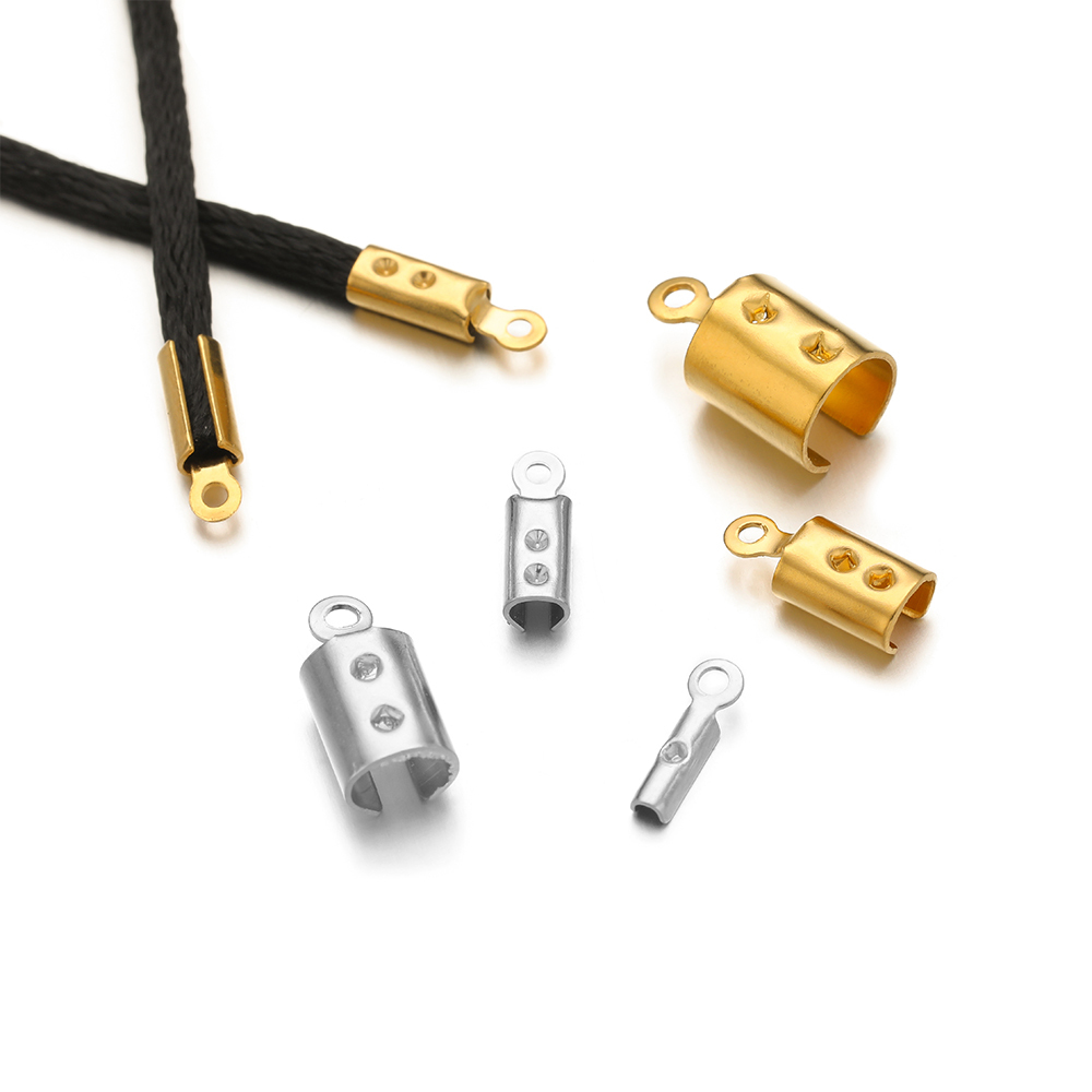 50 個のステンレス鋼高品質圧着エンドビーズキャップレザーコ - Jewelry Making Hobby のレビューと価格