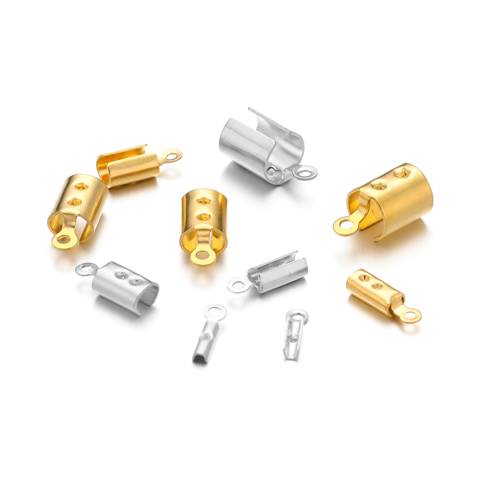 50 個のステンレス鋼高品質圧着エンドビーズキャップレザーコ - Jewelry Making Hobby のレビューと価格