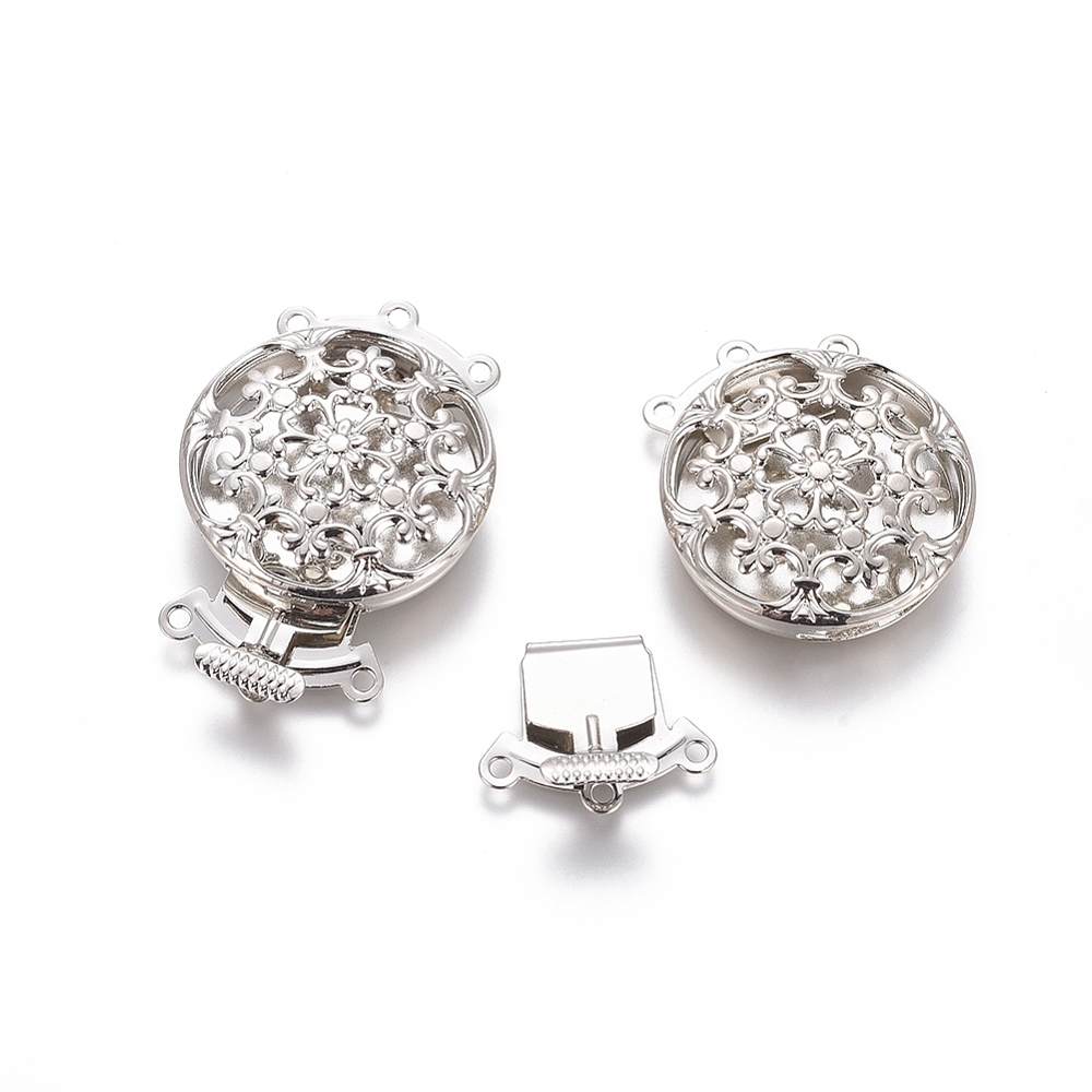 10セット真鍮フラワーマルチストランドボックスクラスプ、3ス - Jewelry Making Kit のレビューと価格