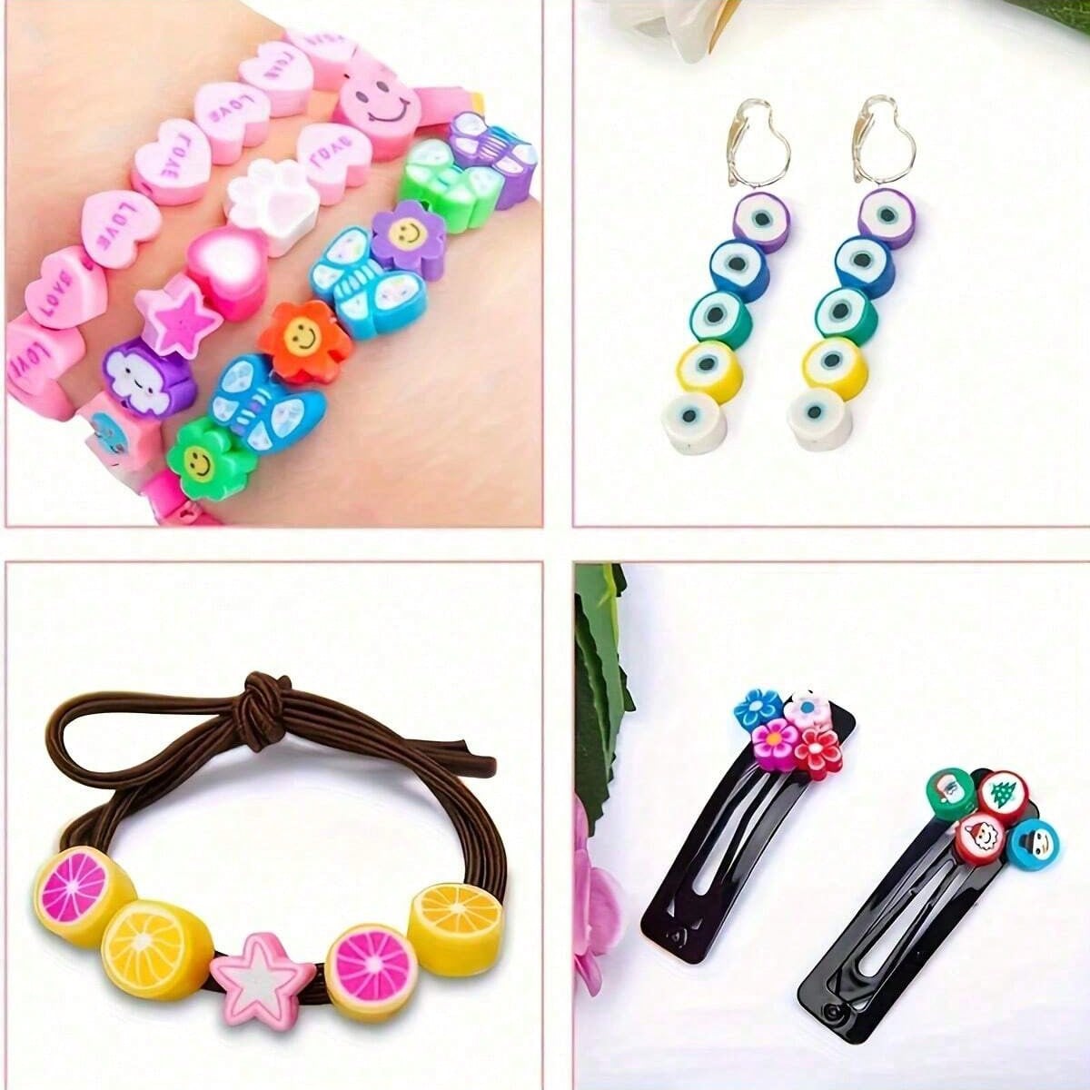 1450/1200/250個入りポリマークレイビーズセット、 - Jewelry Making Diy Kit のレビューと価格
