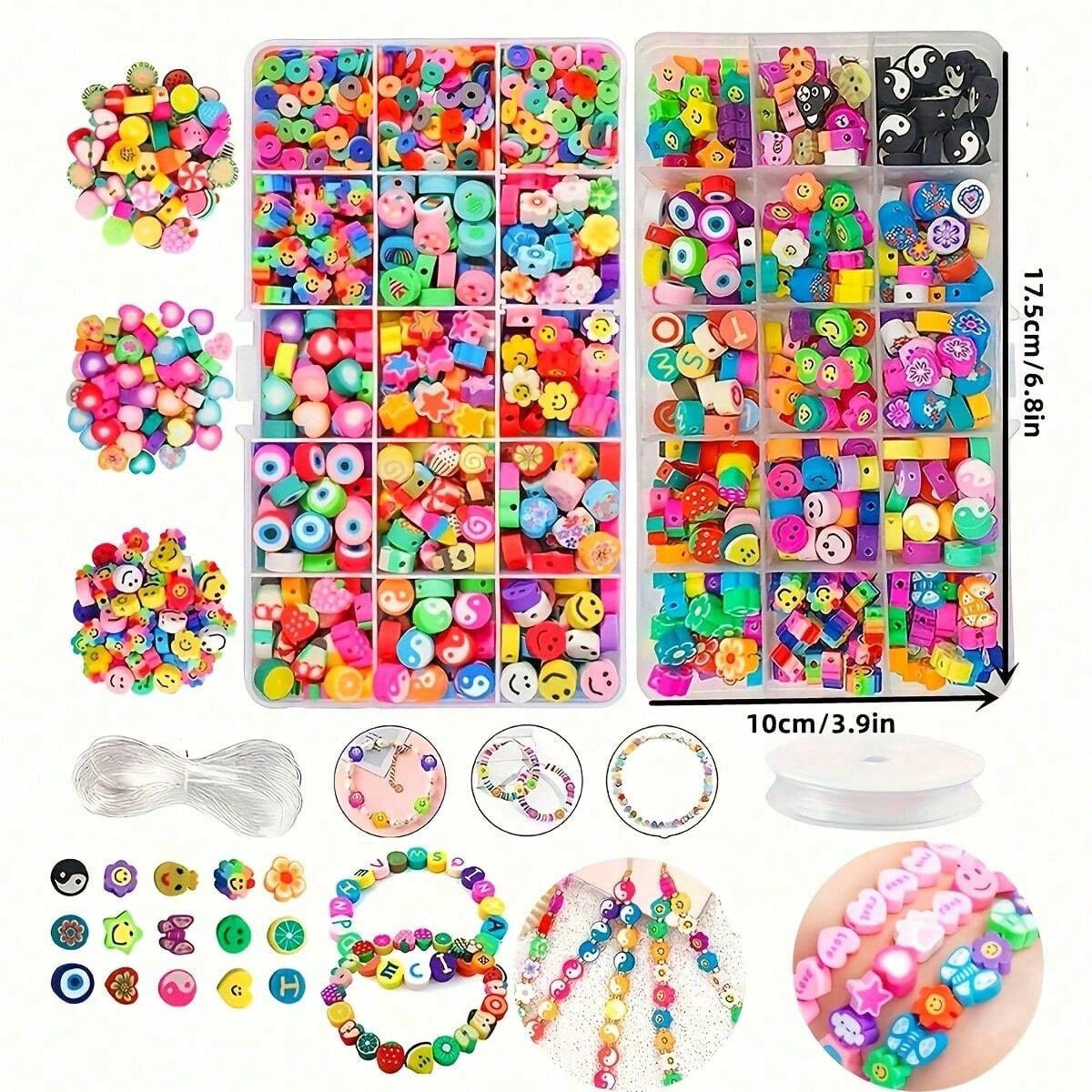 1450/1200/250個入りポリマークレイビーズセット、 - Jewelry Making Diy Kit のレビューと価格