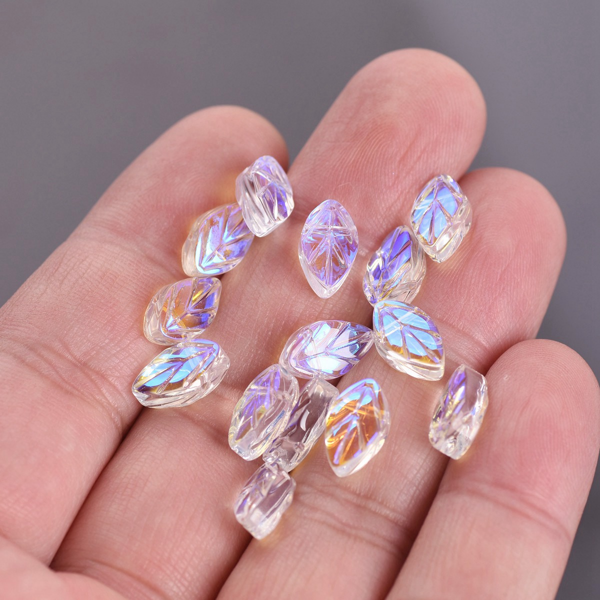 楕円形の葉の形をしたガラスビーズ,11x7mm,手作りのジュ - Jewelry Making Drill のレビューと価格