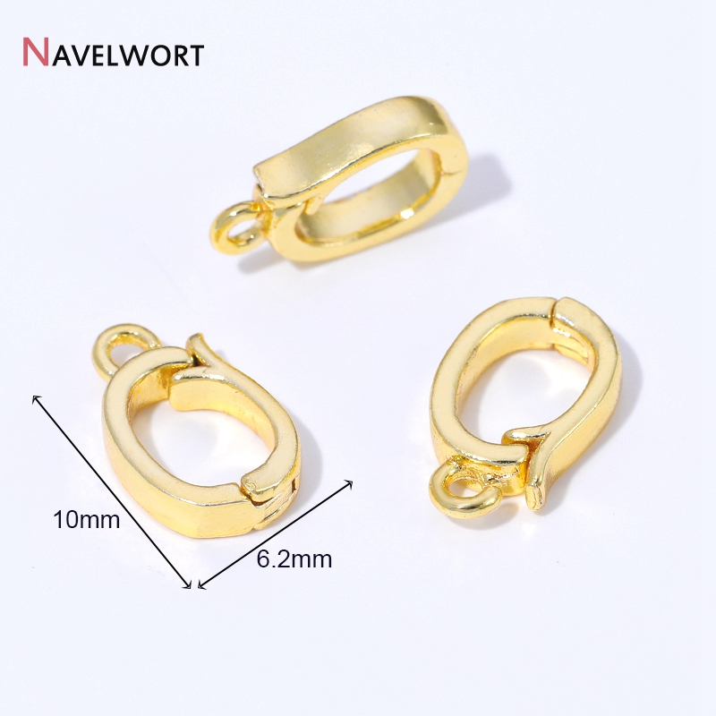 14K/18K金メッキ真鍮製ヒンジ付きネックレスエンハンサー - Jewelry Making Parts のレビューと価格