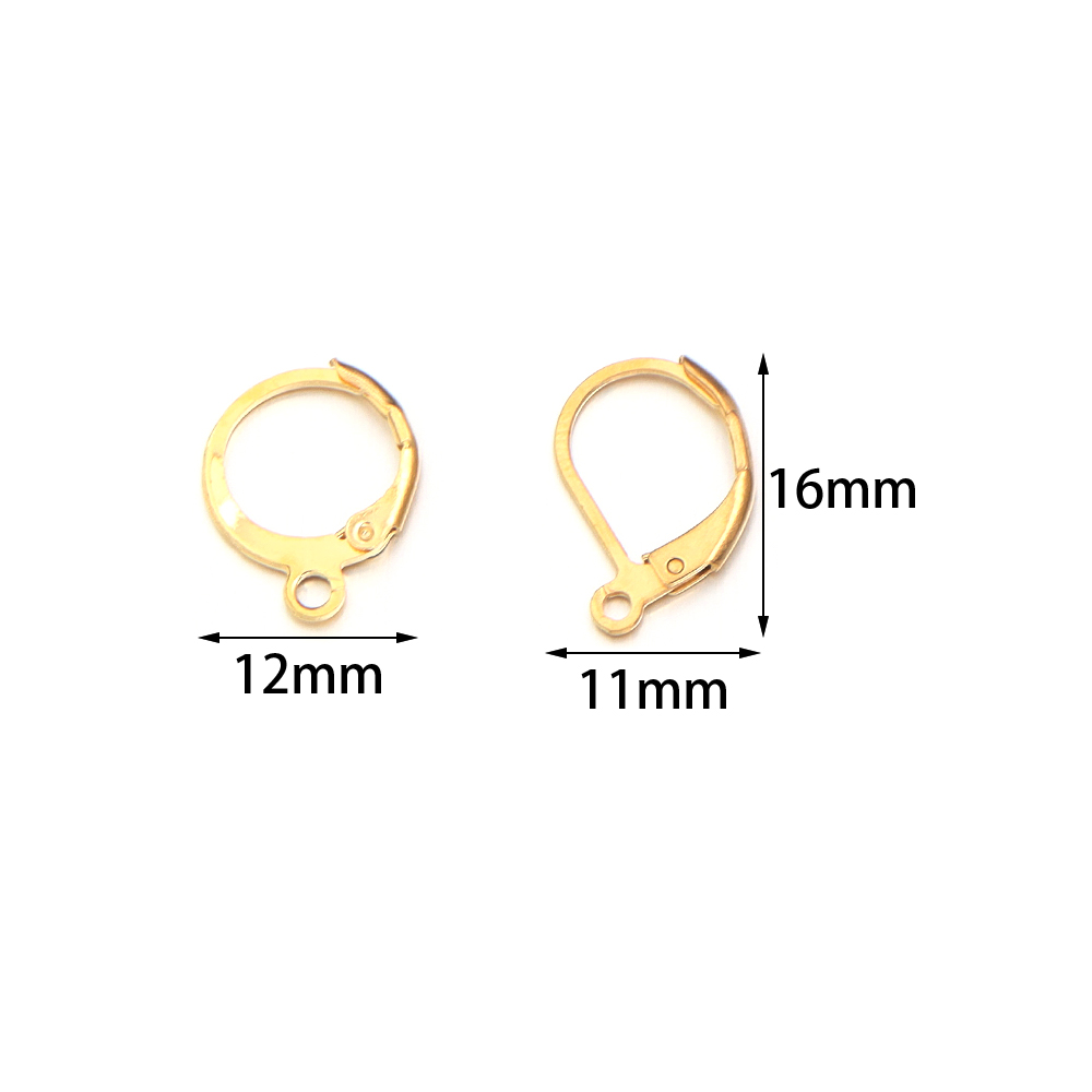 20 ピース/ロットステンレス鋼耳フックラウンドイヤリングフ - Jewelry Making Hobby のレビューと価格