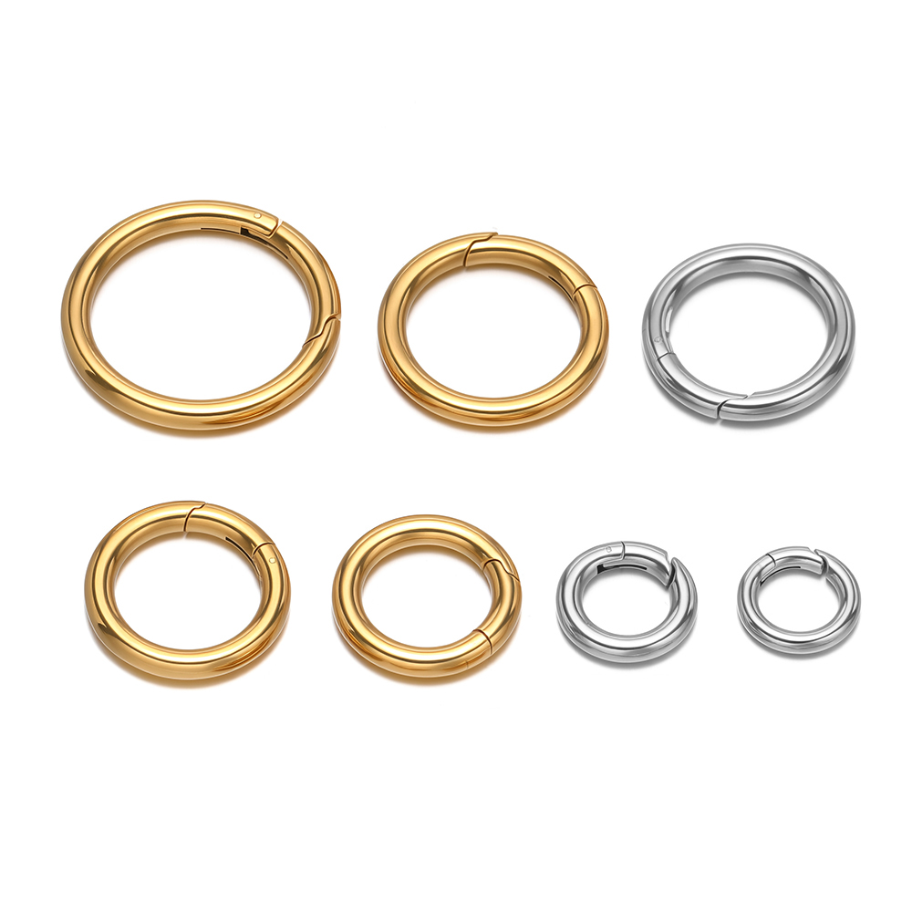 2個/ロット 丸型スプリングクラスプ ステンレス鋼 金メッキ - Jewelry Making Parts のレビューと価格