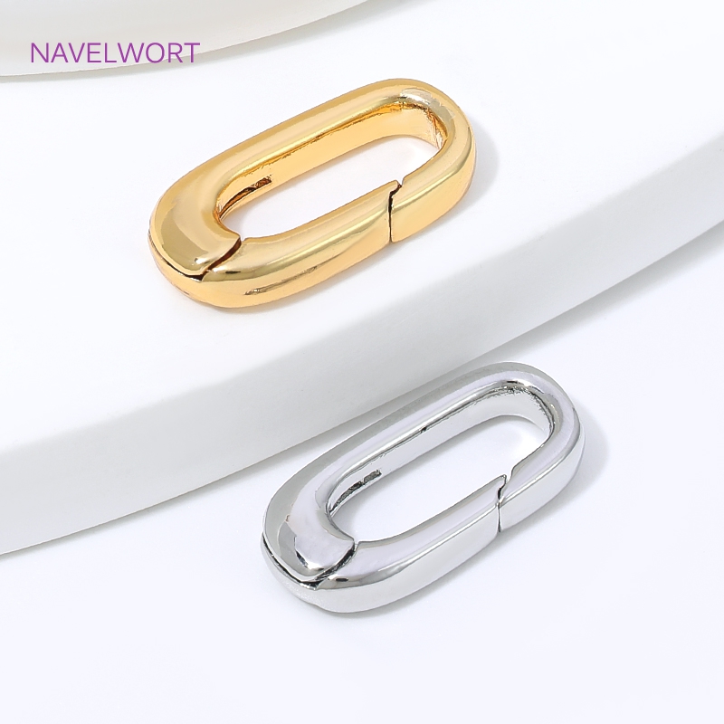 1/2/4個入り 18K金メッキオーバルスプリングクラスプ  - Jewelry Making Articles のレビューと価格