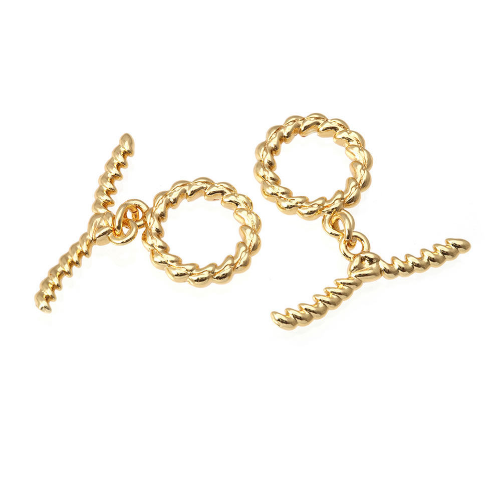 6セット 18Kゴールドカラー 真鍮製 丸型O型トグルクラス - Jewelry Making Kit のレビューと価格