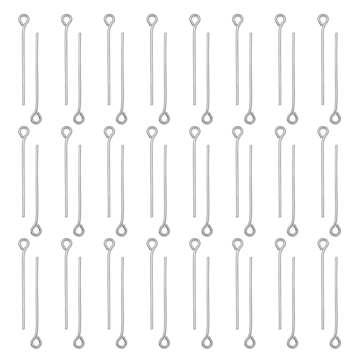 100個/ロット ステンレス製アイピン DIYジュエリーアク - Jewelry Making Drill のレビューと価格