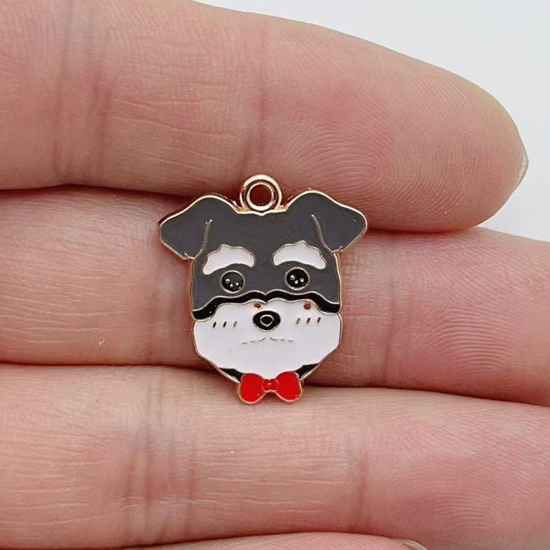 12個入り漫画ペット斑点犬合金オイルドロップペンダント、DI - Jewelry Making Pendants のレビューと価格