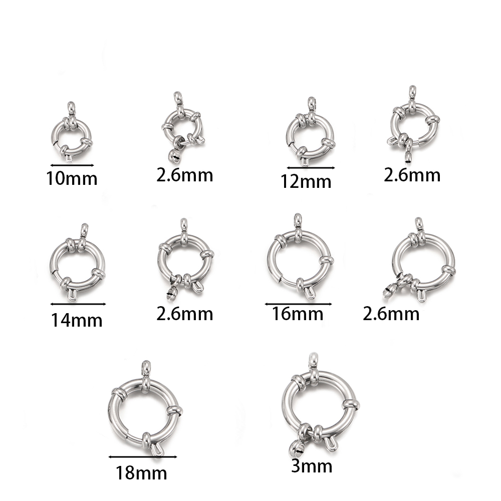 2 個のステンレス鋼ラウンドスプリングクラスプフックブレスレ - Jewelry Making Parts のレビューと価格