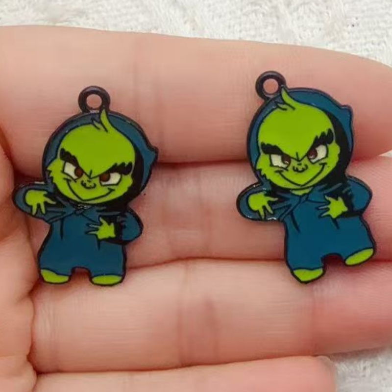 10個入り合金製ドリップオイル漫画クリスマスペンダント、DI - Jewelry Making Pendants のレビューと価格