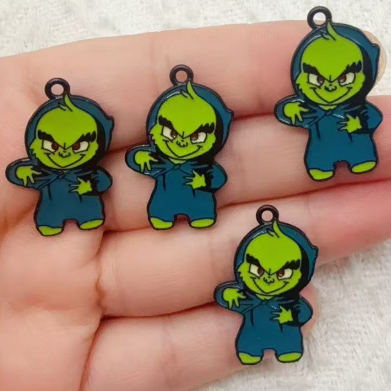 10個入り合金製ドリップオイル漫画クリスマスペンダント、DI - Jewelry Making Pendants のレビューと価格