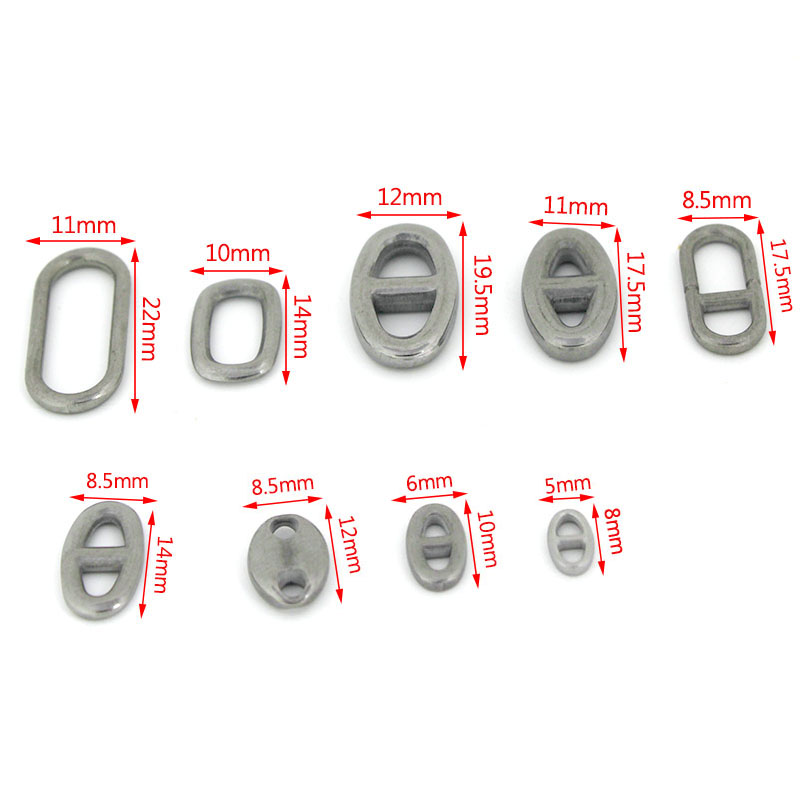 10 個のステンレス鋼の二重穴楕円形コネクタチャームジュエリ - Jewelry Making Parts のレビューと価格