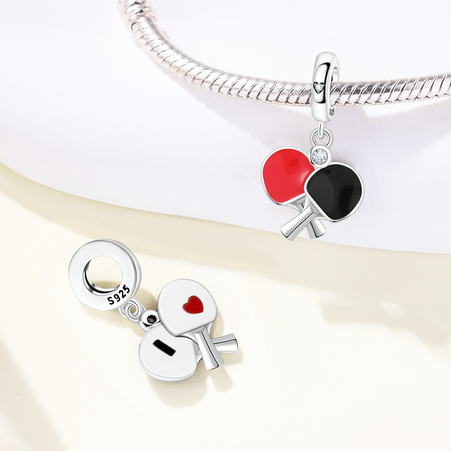 MISEFF S925 スターリングシルバーチャームスポーツ - Jewelry Making Table のレビューと価格