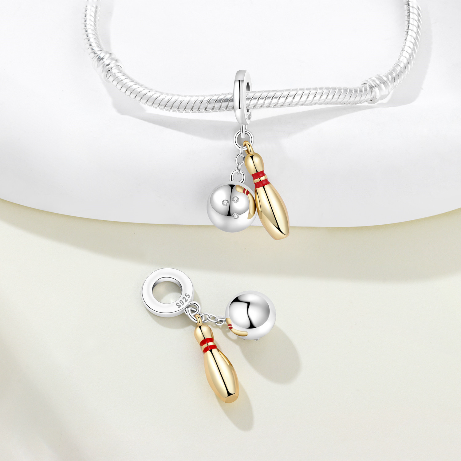 MISEFF S925 スターリングシルバーチャームスポーツ - Jewelry Making Table のレビューと価格
