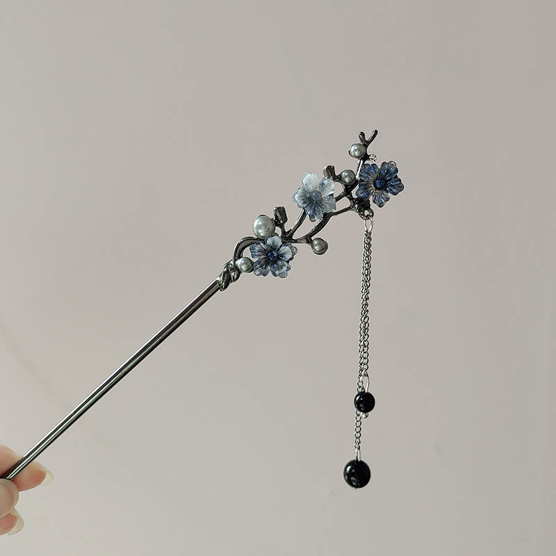 クラシックヘアスティック箸インクカラーフラワーメタルフリンジ - Jewelry Making Parts のレビューと価格