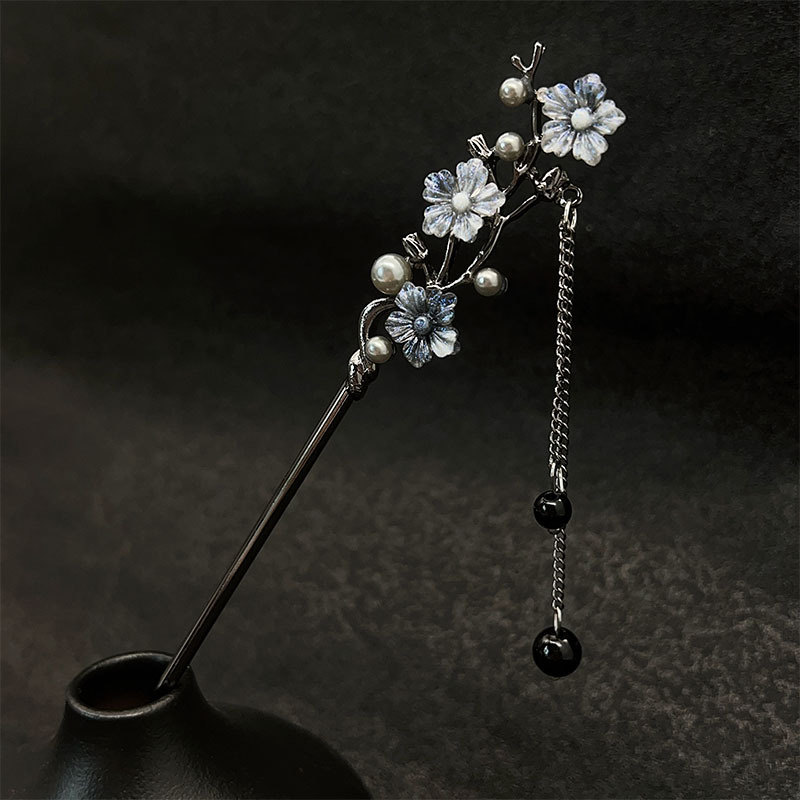 クラシックヘアスティック箸インクカラーフラワーメタルフリンジ - Jewelry Making Parts のレビューと価格