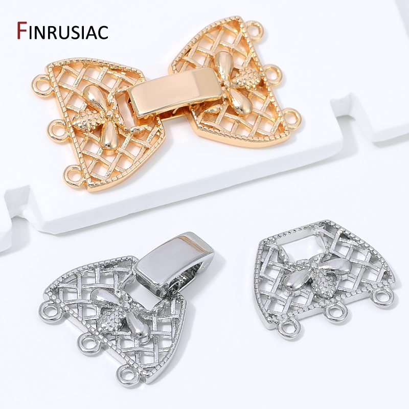 14K金メッキ真鍮製3列パールクラスプコネクター、ジュエリー - Jewelry Making Hobby のレビューと価格
