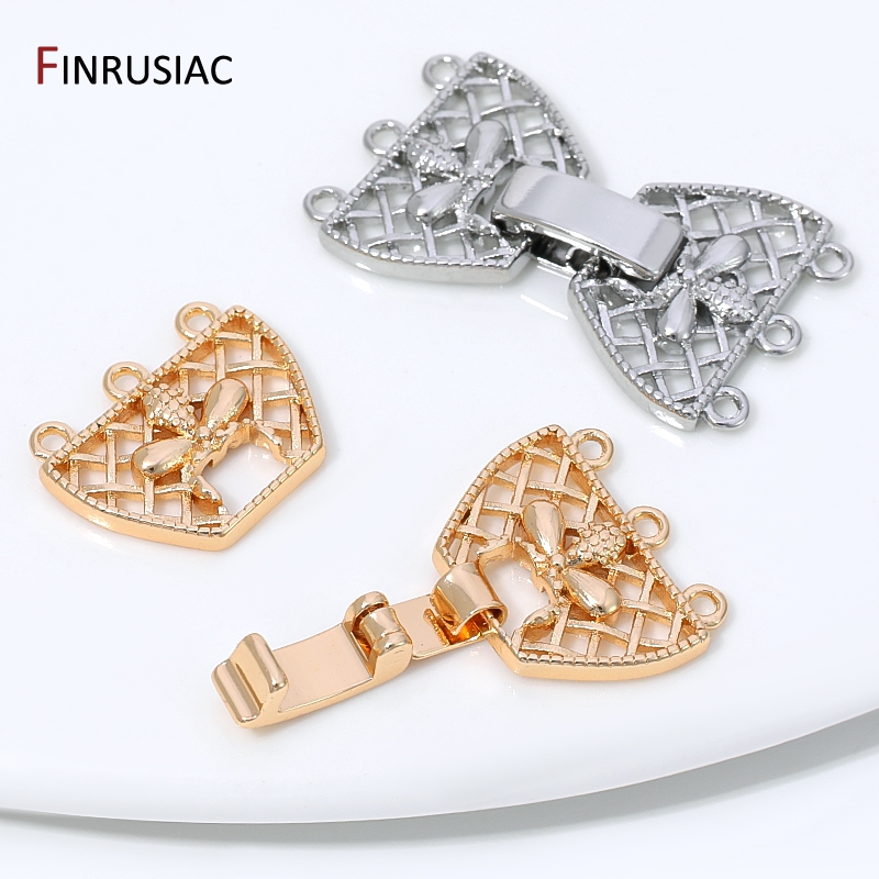 14K金メッキ真鍮製3列パールクラスプコネクター、ジュエリー - Jewelry Making Hobby のレビューと価格