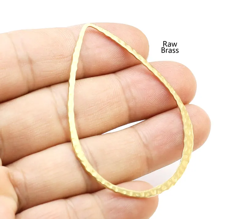 10個 ハンマードティアドロップチャーム、真鍮コネクタ、ジュ - Jewelry Making Hammer のレビューと価格