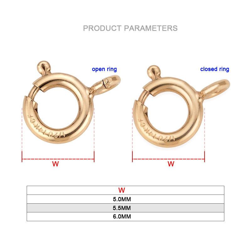 14K金張りスプリングリングクラスプフック、ブレスレットネッ - Jewelry Making Articles のレビューと価格
